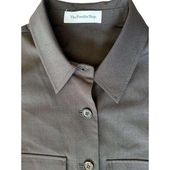 The Frankie Shop Suzie Jumpsuit in Chocolate Brown Wool Blend Size Medium - Picture 3 of 10